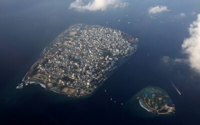 An areal view shows Maldives capital Male